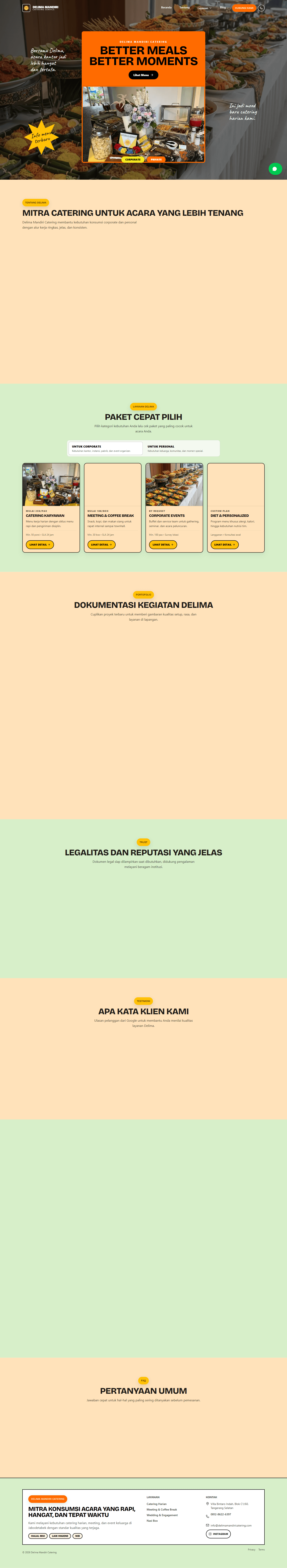 Delima Mandiri Catering Website - Full Page