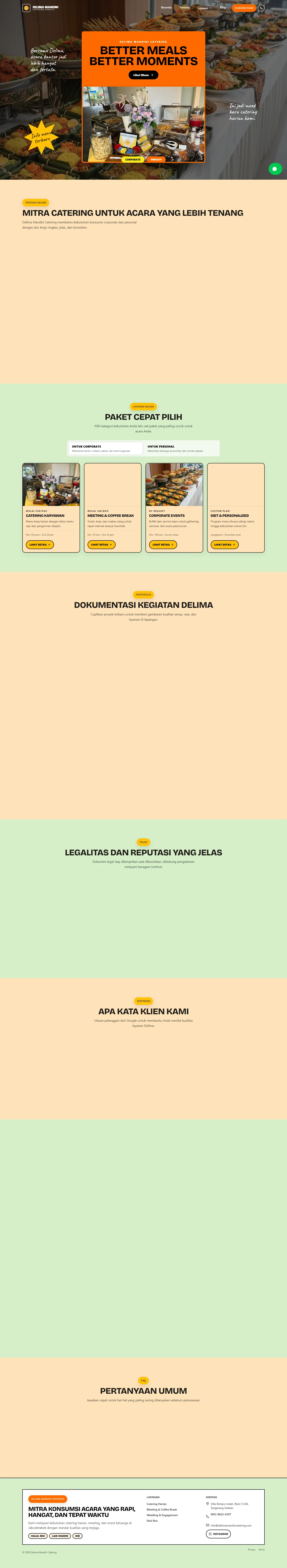 Delima Mandiri Catering Website - Full Page